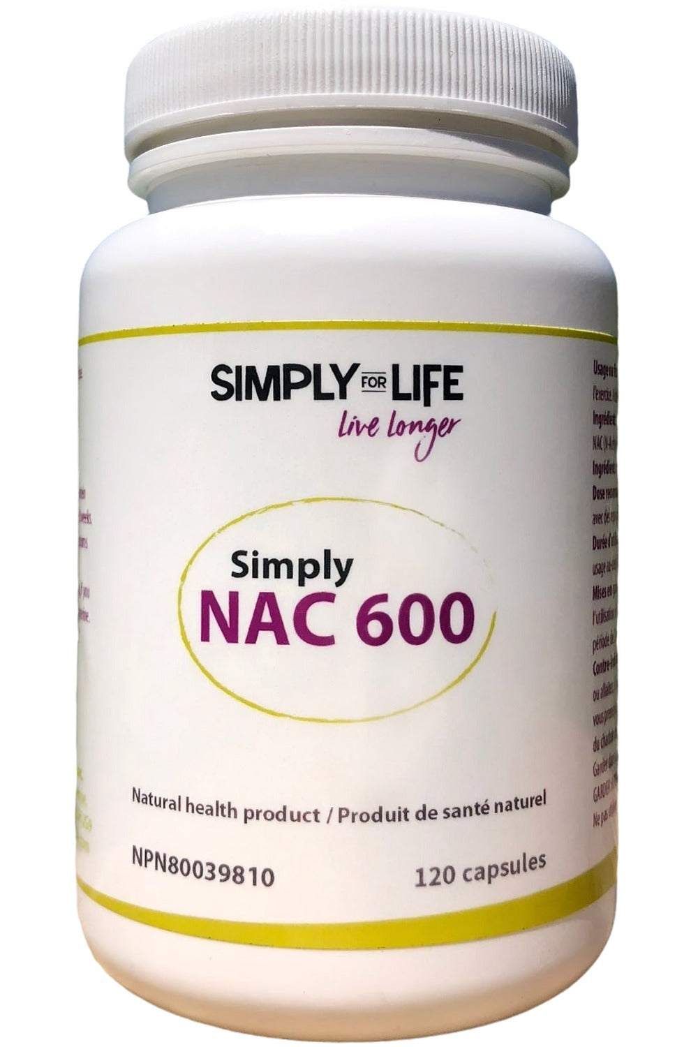 SIMPLY FOR LIFE NAC 600 (120 Caps)