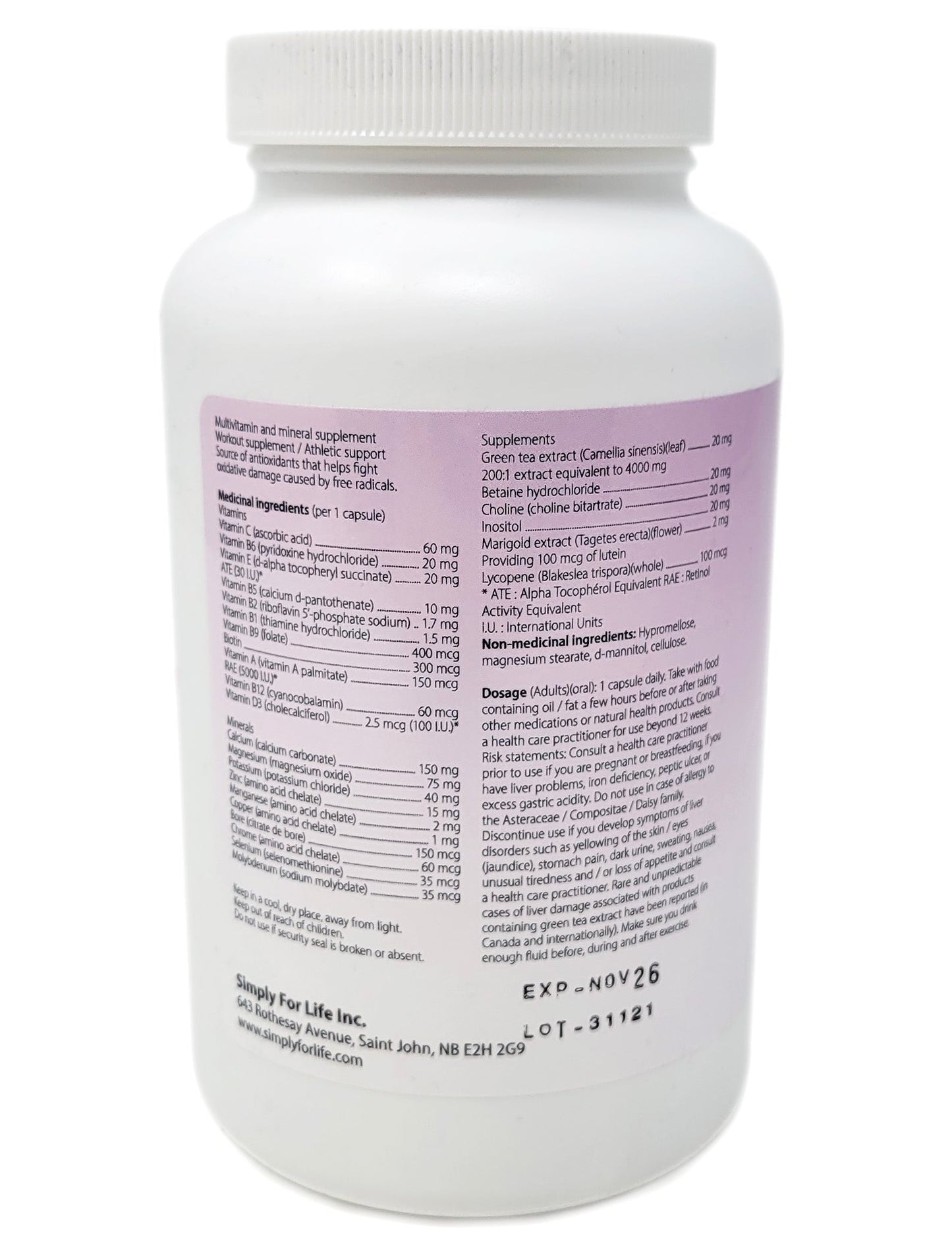 SIMPLY FOR LIFE Pro Vitamin+ (120 Caps)