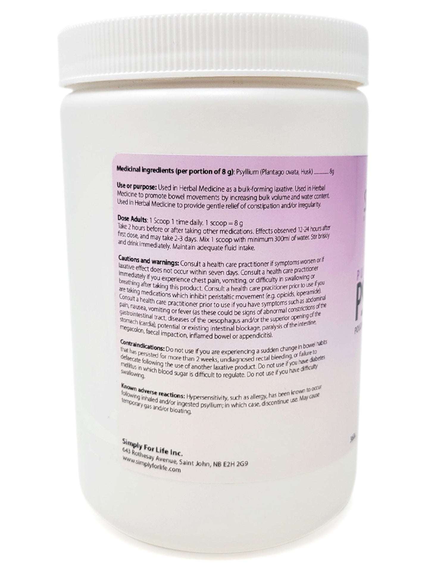 SIMPLY FOR LIFE Psyllium (Natural - 360 Grams)