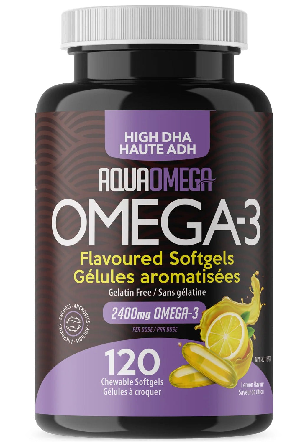 AQUAOMEGA  -High DHA Omega-3 (Lemon Chew - 120 ct)