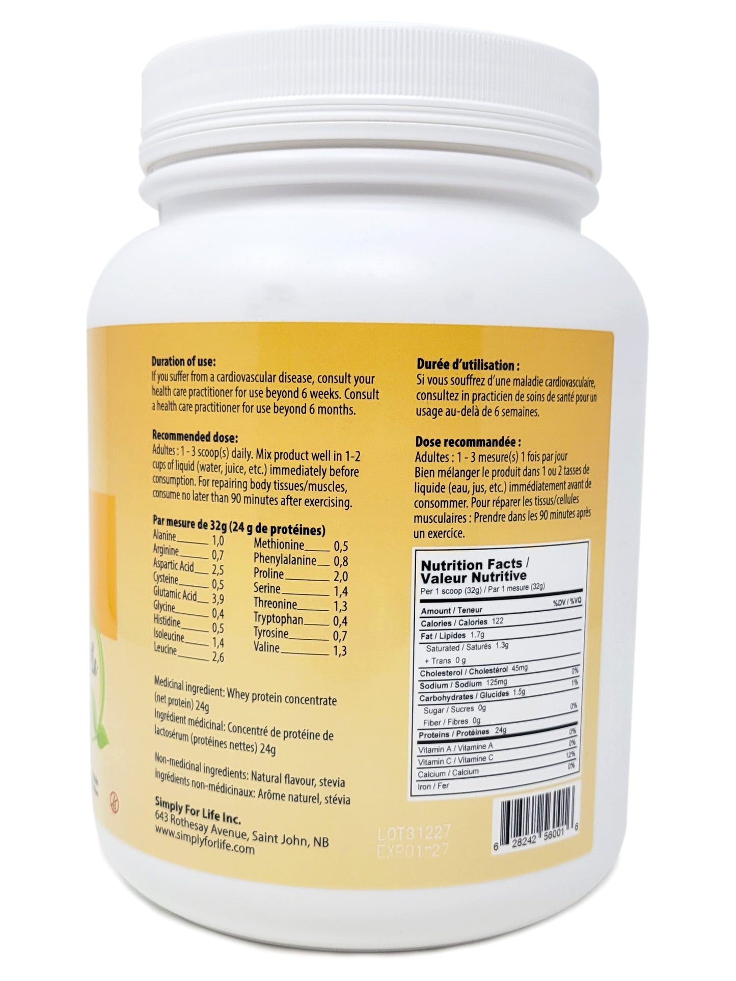 SIMPLY FOR LIFE Whey Protein (Vanilla - 907 gr)